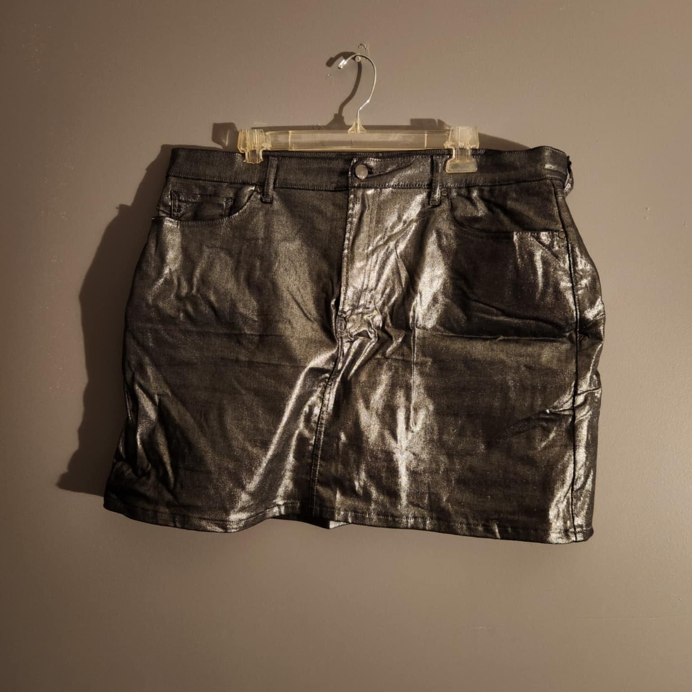 a.n.a Black High-Rise Mini Skirt